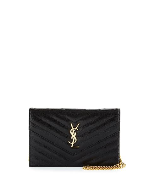 monogram ysl chevron quilted wallet on chain|YSL cassandra chain wallet.